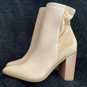 Lulu's Essex Chic Cream Heeled Boots